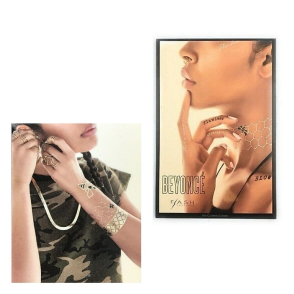 Flash Tattoos Beyonce Authentic Temporary Tattoos